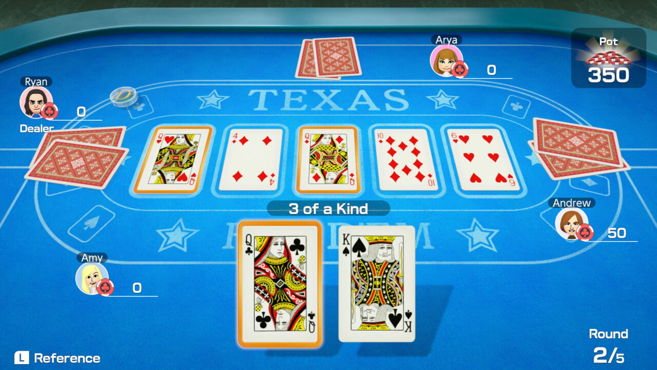 Eine Runde Texas Hold'em.