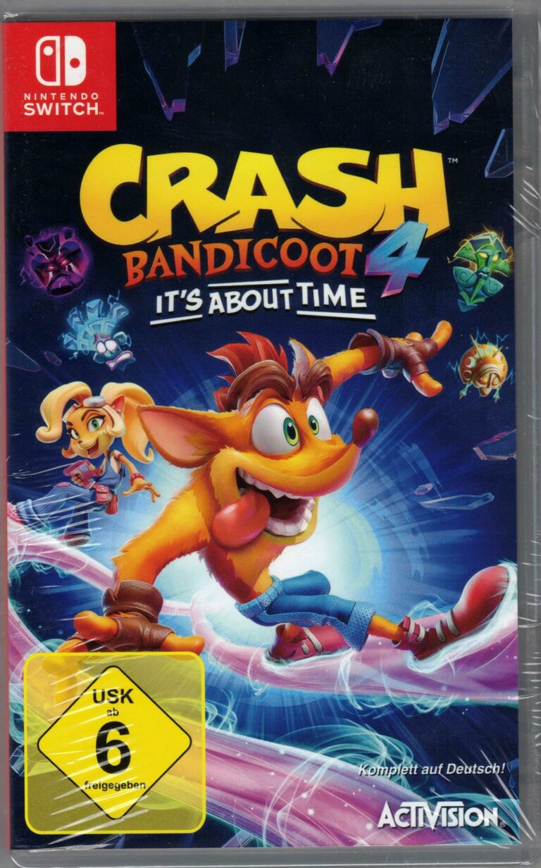 Packshot Crash Bandicoot 4 It´s About time für die Nintendo Switch mit USK ab 6.