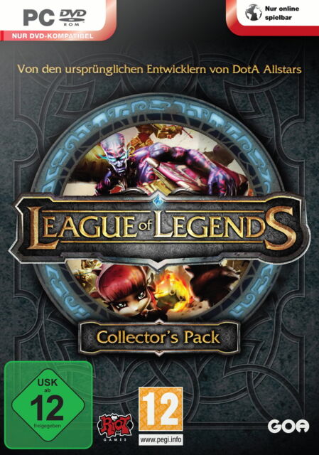 Packshot von League of Legends. Unter dem Spieletitel und einem Logo steht der Schriftzug "Collector's Pack".