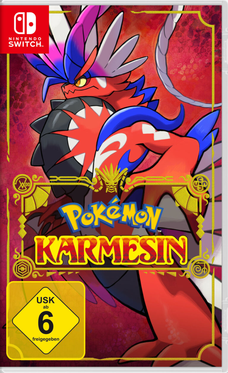 Das Cover von Pokémon Karmesin für die Switch.