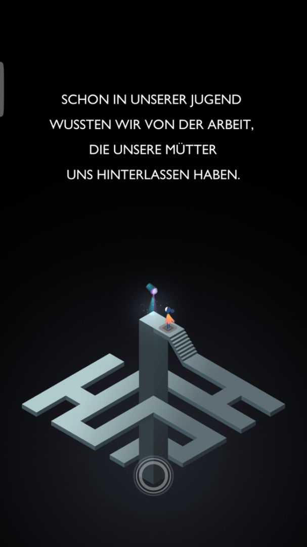 Eine Figur steht auf einer Erhöhung einer 3D Optik. Darüber steht ein Text, welcher von hinterlassener Arbeit erzählt.