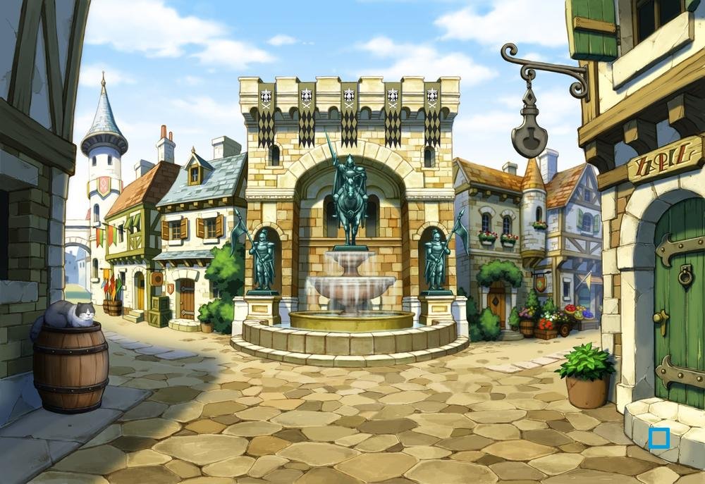 Ein mittelalterliches Stadtbild.