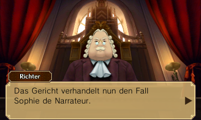 Ein Richter hält eine Ansprache.