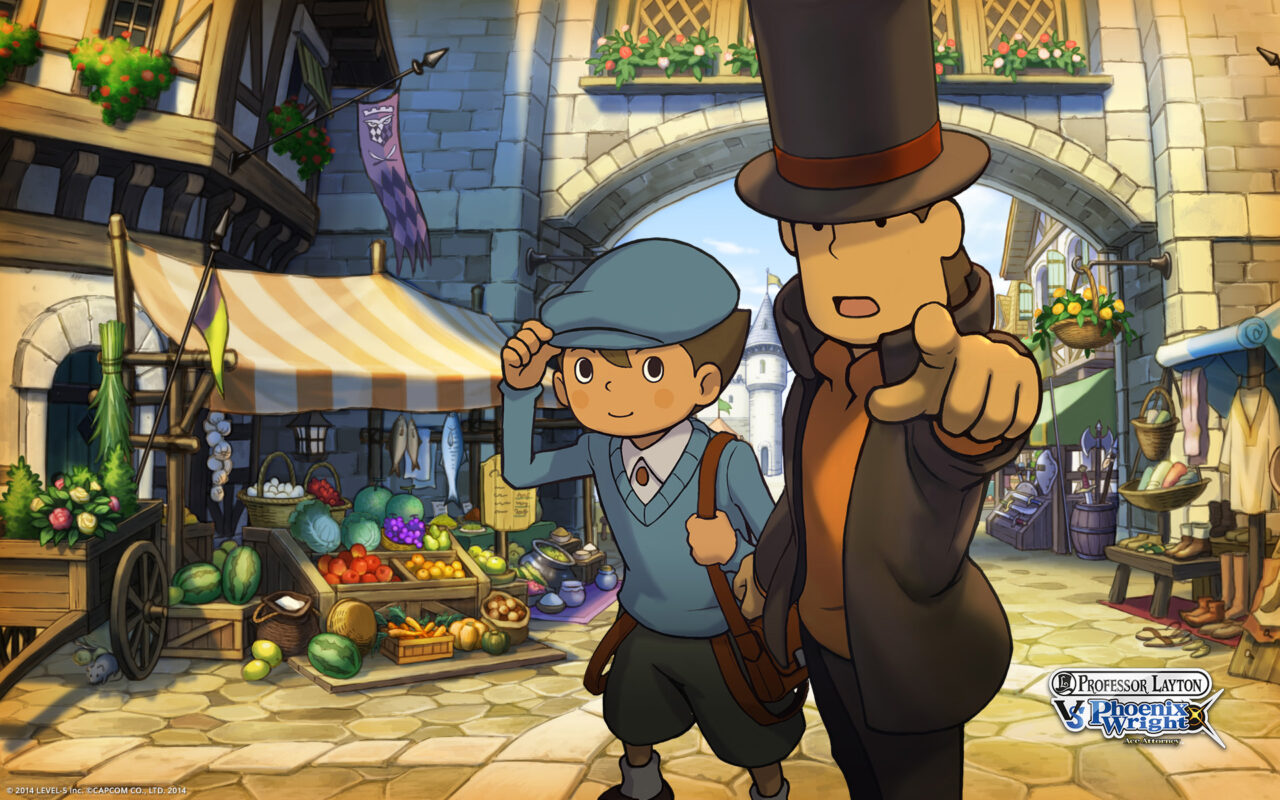 Professor Layton und sein junger Helfer.