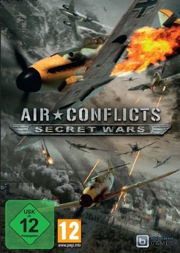 Packshot Air Conflicts Secret Wars mit verschiedenen Flugzeugen.