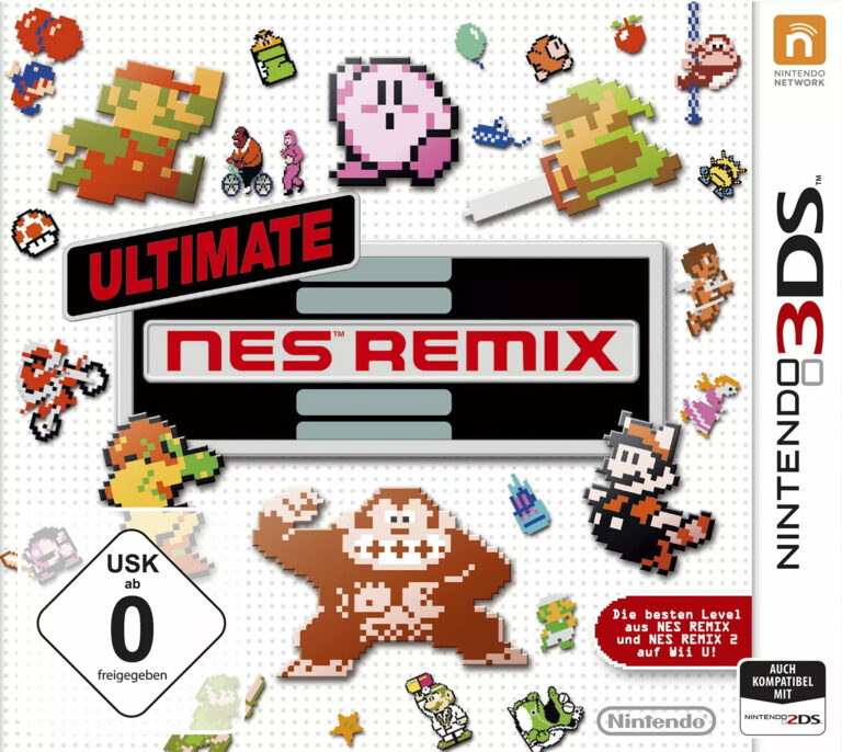 Packshot des Nintendo 3DS Spiels "Ultimate NES Remix", USK 0.