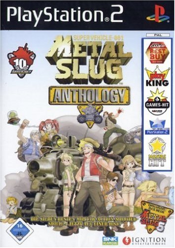 Wii-Spielhülle Metal Slug Anthology mit verschiedenen Cartoon-Figuren, USK 16.