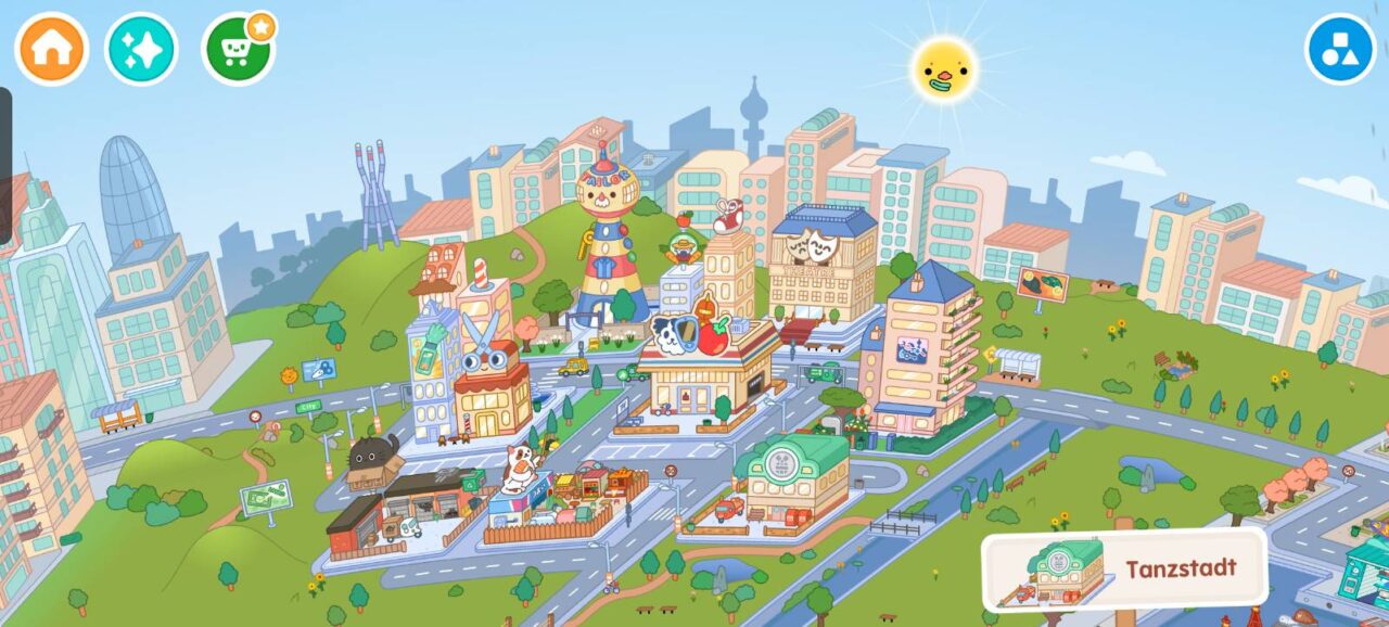 Ein Überblick über das Gebiet "Tanzstadt".